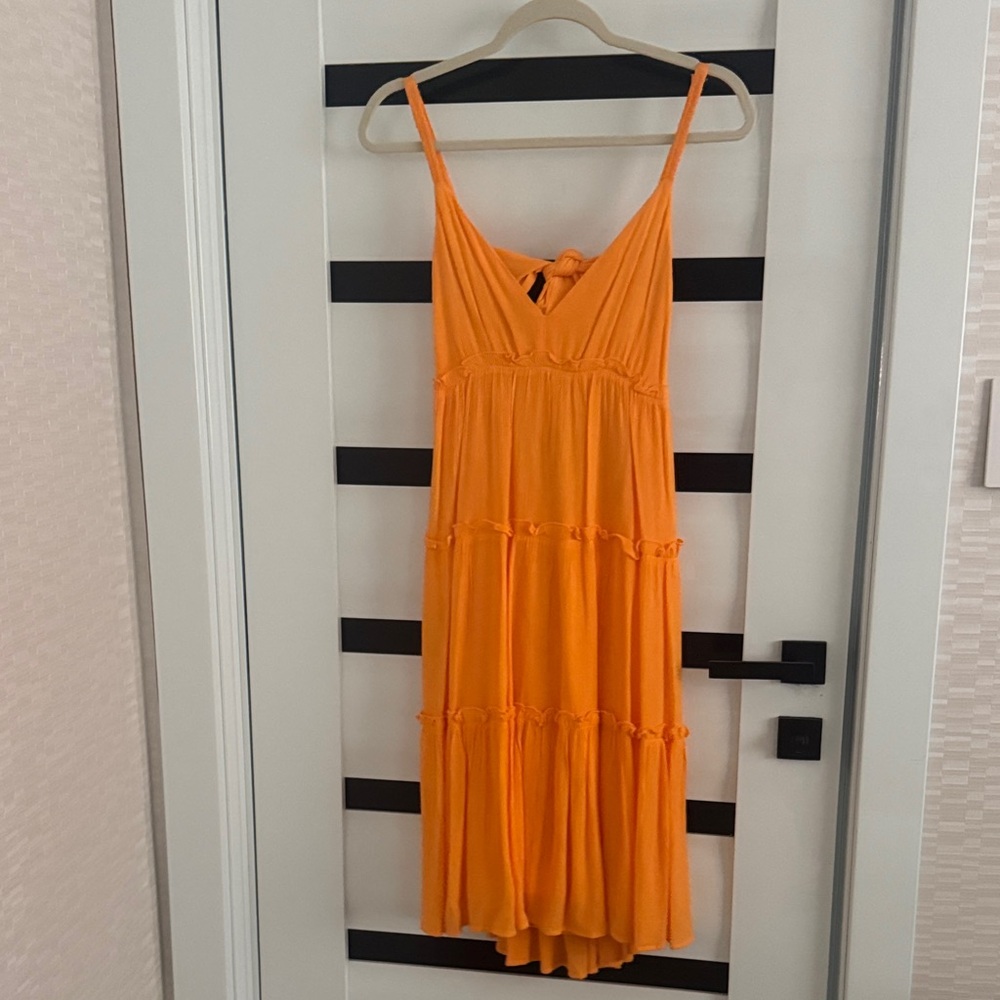 Marshalls Bright Orange Midi Dress